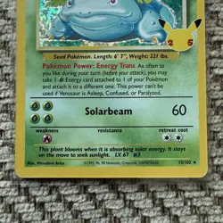 Venusaur 15/102 Celebrations 25th Anniversary NM Holo Foil Rare Pokemon Card - Image 4