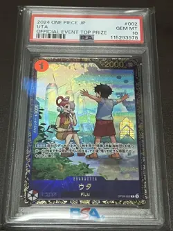 One Piece Card Uta R OP09 002 PSA10 Promo Winner Limited Red Rare - Image 1