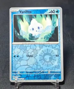Vanillite Common Reverse Holo Water 2023 Paradox Rift Pokemon TCG Card 043/182 - Image 1
