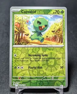 Capsakid Common Reverse Holo Grass Scarlet & Violet Pokemon TCG Card 028/198 - Image 1