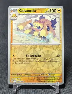 Galvantula Common Reverse Holo Lightning Paradox Rift Pokemon TCG Card 065/182 - Image 1