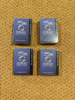4 Pack-Star Trek Next Generation Customizable Card Game White Border Edition NEW 45748101503 - Image 1