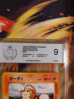Pokemon Card Fukano Growlithe Intro Pack Squirtle Deck Japanese PSA / PGS 9 - Image 4