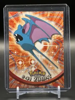 #41 Zubat Topps Green Logo TV Animation Edition Pokemon Card 1999 Nintendo NM - Image 1