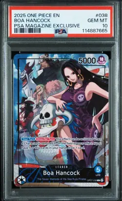 One Piece Card Boa Hancock English Promo PSA10 Magazine Exclusive Rare - Image 1