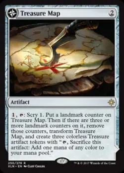Treasure Map (Treasure Cove) - Light Play MTG Ixalan - Image 1