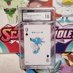 CGC 10 Horsea 9 of Spades Playing Cards Silver Deck 1999 - Pokemon - SHIPS FAST - Image 1