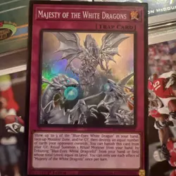 YuGiOh Majesty of the White Dragons SDWD-EN027 Super Rare 1st Edition - Image 2