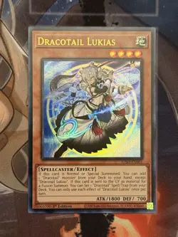 Yugioh! Dracotail Lukias Ultra Rare Near Mint 1st Edition JUSH-EN001 - Image 1