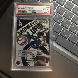 One Piece Card Luffy Dodgers Promo PSA10 Limited Collaboration Exclusive - Image 1