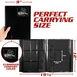 Monster 9 Pocket Trading Card XL Binder - Matte Black Album, Anti-Theft & Ant... - Image 3