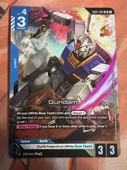 Gundam Foil - GD01-001 NM LR - RX-78-2 Holo Trading Card Game TCG - Image 1