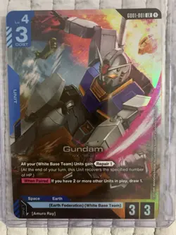 Gundam Foil - GD01-001 NM LR - RX-78-2 Holo Trading Card Game TCG - Image 1