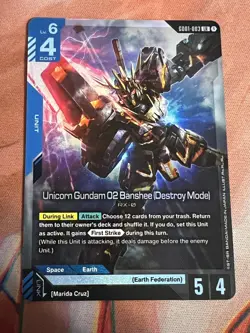 Unicorn Gundam 02 Banshee (Destroy Mode) - GD01-003 Trading Card Game TCG - Image 1