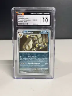 Umbreon 059/131 REVERSE HOLO Prismatic Evolutions CGC 10 Gem Mint Pokemon Card - Image 1