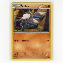 Pokemon TCG Drilbur 55/108 BW Dark Explorers Regular Common Card EN-LP 2012 - Image 1