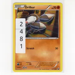 Pokemon TCG Drilbur 55/108 BW Dark Explorers Regular Common Card EN-LP 2012 - Image 3