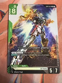 Wing Gundam Zero Foil LR - GD01-024 NM - Gundam Trading Card Game Holo - Image 1