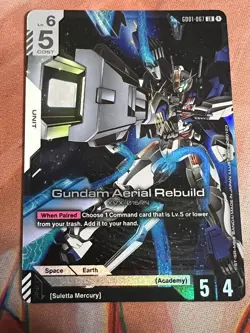 Gundam Aerial Rebuild Foil LR - GD01-067 NM - Gundam Trading Card Game Holo - Image 1