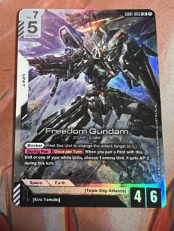 Freedom Gundam (GD01-065) (NM) - Gundam Card Game - Newtype Rising LR Foil Holo - Image 1