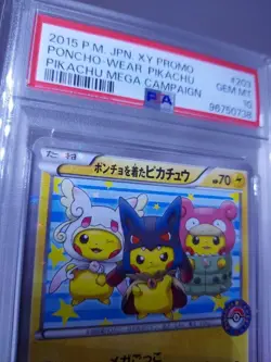 PSA 10 Poncho Pikachu 203 XY Promo Mega Campaign 1 Japanese Pokemon Card Rare - Image 3