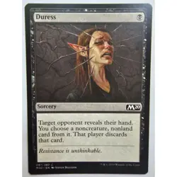 MTG Magic The Gathering M20 Duress Sorcery Card - Image 1