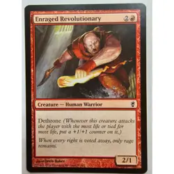 MTG Magic The Gathering Enraged Revolutionary 2/1 Creature Human Warrior Card - Image 1