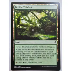 MTG Magic The Gathering Fertile Thicket Land Card Battle For Zendikar - Image 1