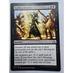 MTG Magic The Gathering Golden Demise Sorcery Card 073/196 Black Rivals Of Ixala - Image 1