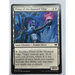 MTG Magic The Gathering Priest Of The Haunted Edge Zombie Cleric 104/285 Kaldhei - Image 1