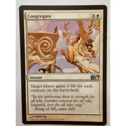 MTG Magic The Gathering Card "Congregate" MTG M14 Instant White - Image 1