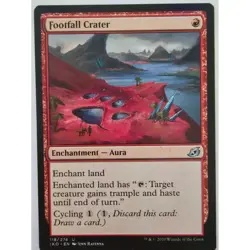 MTG Magic The Gathering Footfall Crater Enchantment Aura Card 118/274 Red Ikoria - Image 1