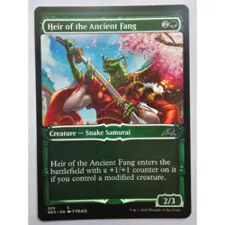 MTG Magic The Gathering Heir Of The Ancient Fang NEO Creature Snake Samurai - Image 1