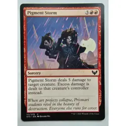 MTG Magic The Gathering Pigment Storm Sorcery Card 111/275 STX EN 2021Red Strixh - Image 1