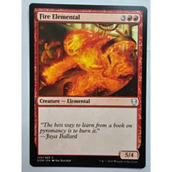 MTG Magic The Gathering Fire Elemental Card 120/269 DOM-EN 2018 Red Dominaria - Image 1
