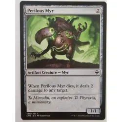 MTG Magic The Gathering Perilous Myr Artifact Creature Card Commander Legends - Image 1