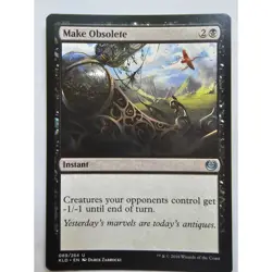 MTG Magic The Gathering Make Obsolete Instant Card Black Kaladesh - Image 1