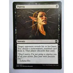 MTG Magic The Gathering Duress Sorcery Card EMA-086/249C 2016 Black Eternal Mas - Image 1