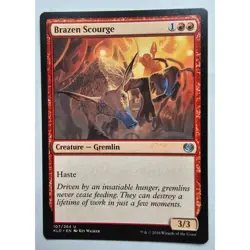 MTG Magic The Gathering MTG Brazen Scourge Card 107/264 Kaladesh Gremlin Creatur - Image 1