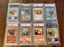 Pokemon Graded Cards Lot x8 Charizard Gyarados PSA & BGS - Image 1