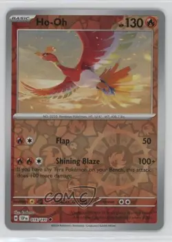 Ho-Oh Reverse Foil Pokemon SV08: Surging Sparks #019 13kb - Image 1