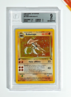 Pokemon BGS 9 Kabutops #9 Holo Fossil 1st Edition 1999 Italiano - Image 1
