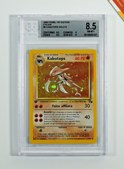 Pokemon BGS 8.5 Kabutops #14 Holo Fossil 1st Edition 1999 Italiano - Image 1
