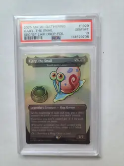MTG Gary, the Snail FOIL PSA 10 GEM MINT Toxrill SpongeBob Magic Card SLD #1929 - Image 1
