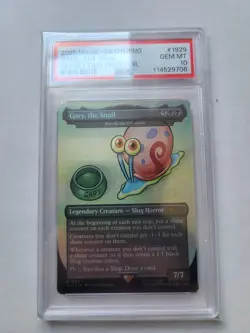 MTG Gary, the Snail FOIL PSA 10 GEM MINT Toxrill SpongeBob Magic Card SLD #1929 - Image 2