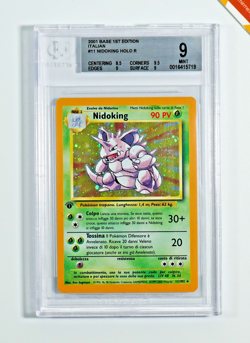 Pokemon BGS 9 Nidoking #11 1st edition Set Base 1999 Italiano - Image 1