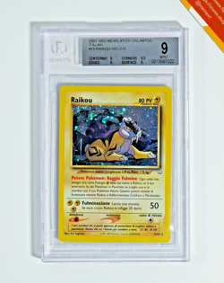 Pokemon BGS 9 Raikou #13 Holo Neo Revelation Unlimited 2001 Italiano - Image 1
