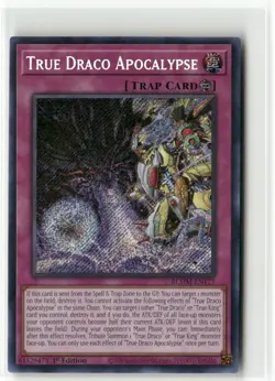 Yugioh True Draco Apocalypse BLMM-EN177 Secret Rare NM 1st Ed - Image 1