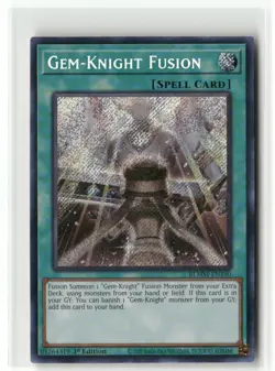 Yugioh Gem-Knight Fusion BLMM-EN160 Secret Rare NM 1st Ed - Image 1