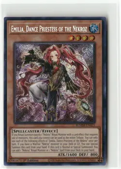 Yugioh Emilia, Dance Priestess of the Nekroz BLMM-EN025 Secret Rare NM 1st Ed - Image 1